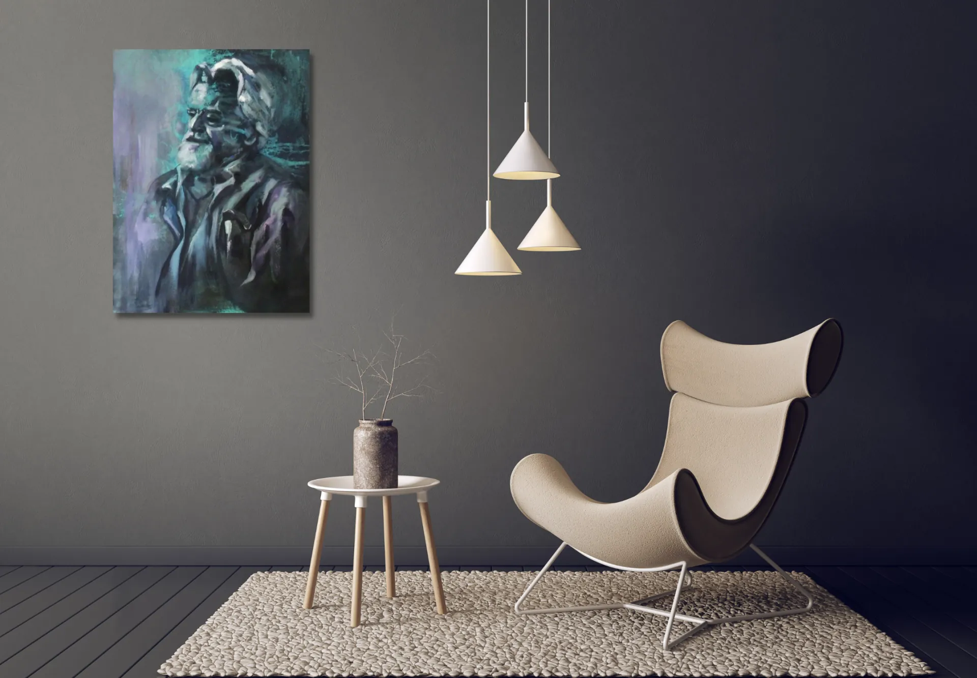 Statige man Interieur