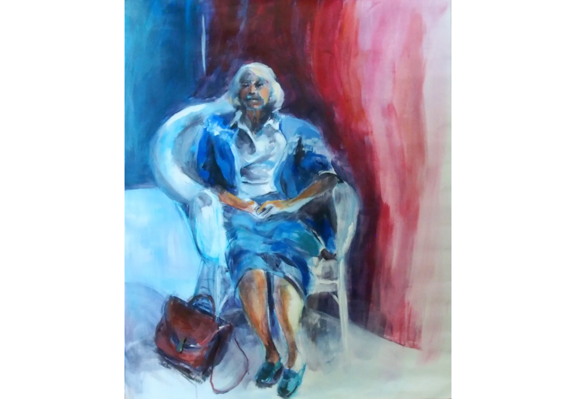Vrouw in fauteuil